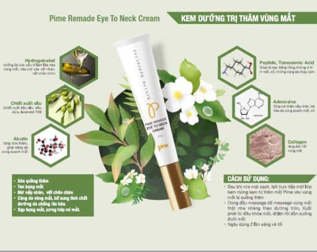 KEM XÓA NHĂN VÙNG MẮT VÀ CỔ PIME REMADE EYE TO NECK 20ML