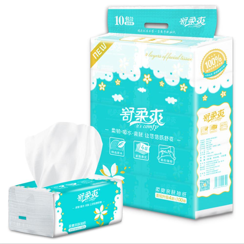 100 tờ 4 lớp giấy gia dụng, giấy ăn, thân thiện với da