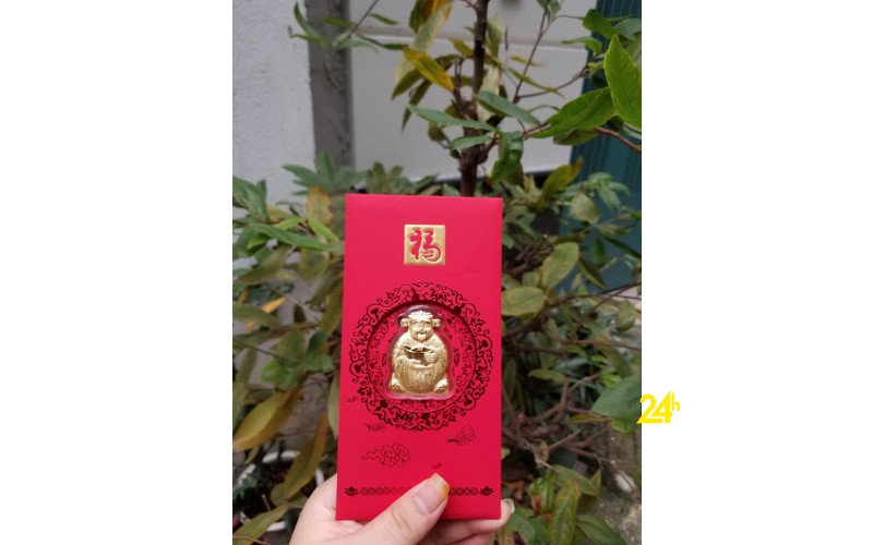 Bao Lì Xì Đại Phúc Mạ Vàng 24k - Vía Thần Tài May Mắn