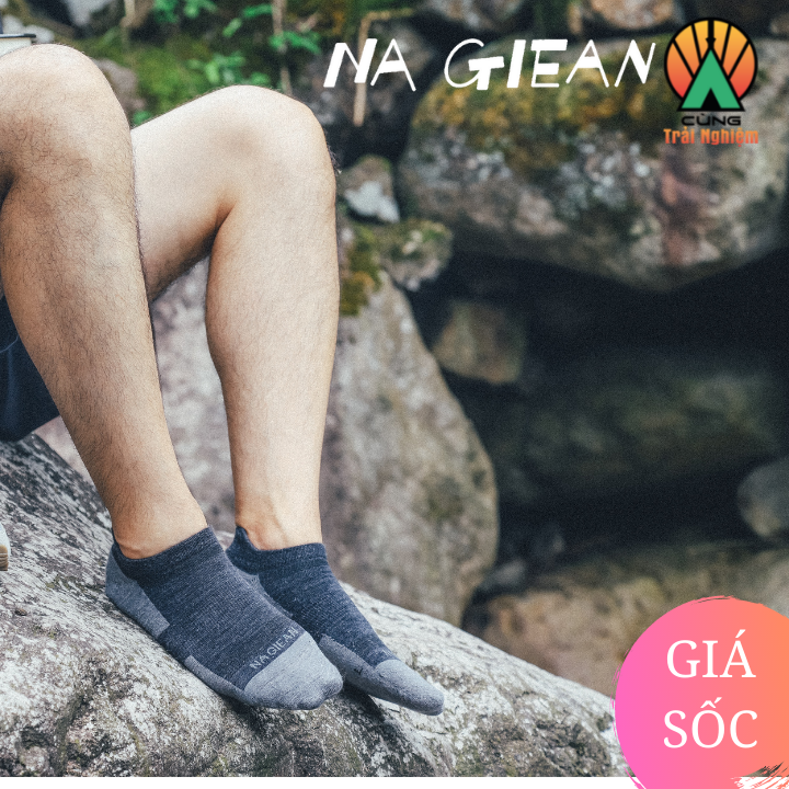 Tất Lông Cừu Merino Cao Cấp Chuyên Dụng Thể Thao, Dã Ngoại, Leo Núi,Trekking Na Giean NGNL0002