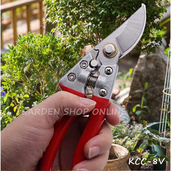 Kéo cắt cành lưỡi thép sắc bén không gỉ thương hiệu MFG tay cầm nhựa chống trơn trượt
