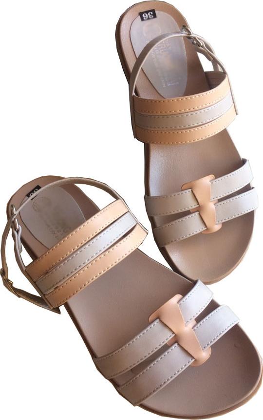 Dép nữ sandal xám trắng SD045