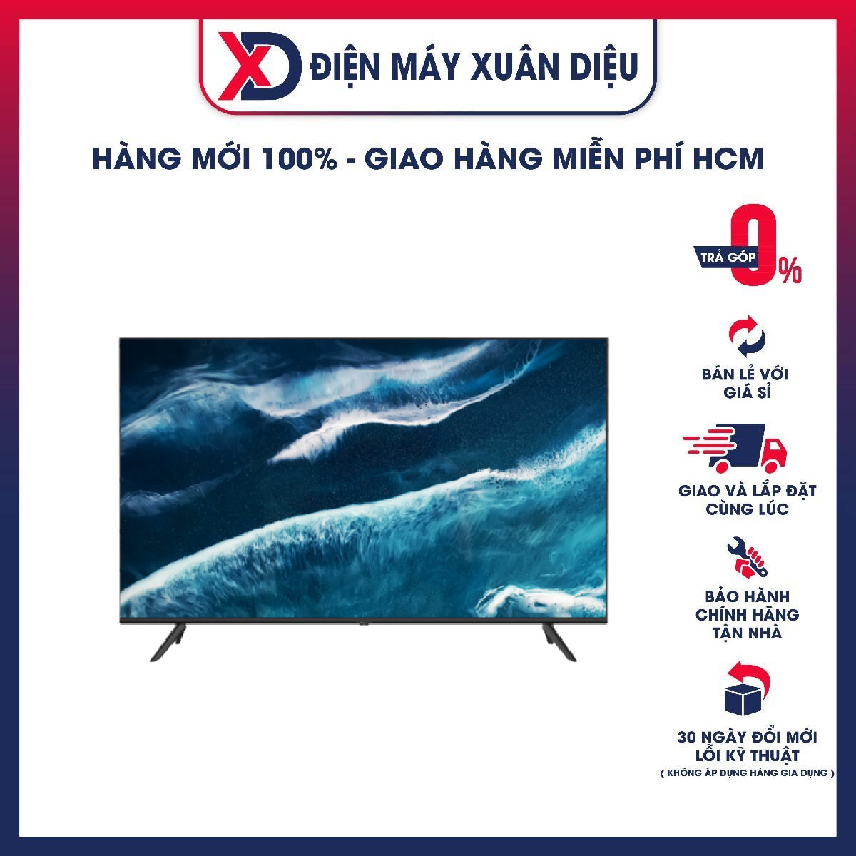 Android Tivi Casper 4K 55 inch 55UGA610 model 2022 - Hàng chính hãng( Chỉ giao HCM)