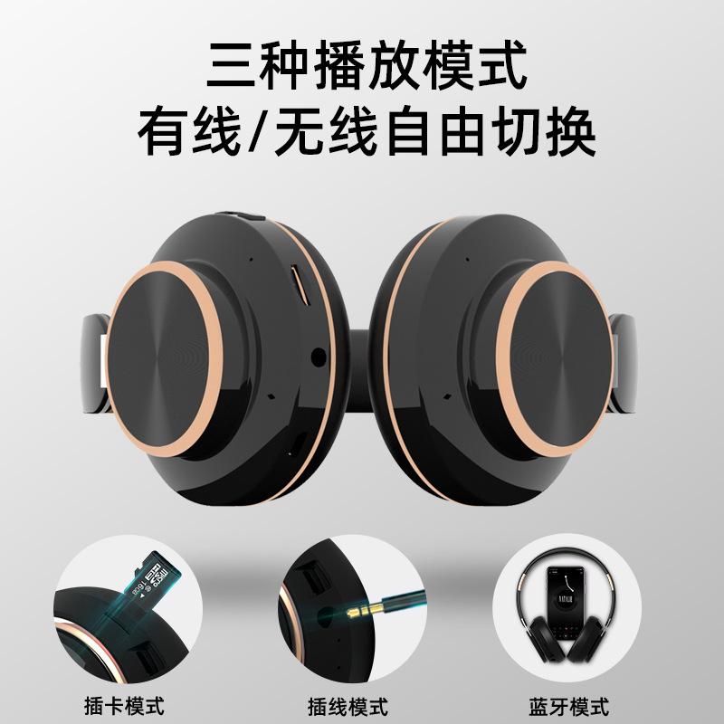 Giá thấp nhất mới gắn trên đầu Tai nghe Bluetooth thể thao không dây loa siêu trầm âm thanh nổi thẻ cắm điện thoại di động tai nghe máy tính