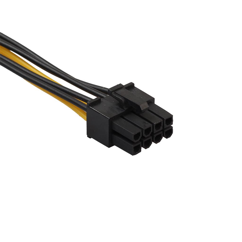 2 Pieces 8 Pin Female to Dual 4 Pin Male Graphics Card Power Cable Adapter