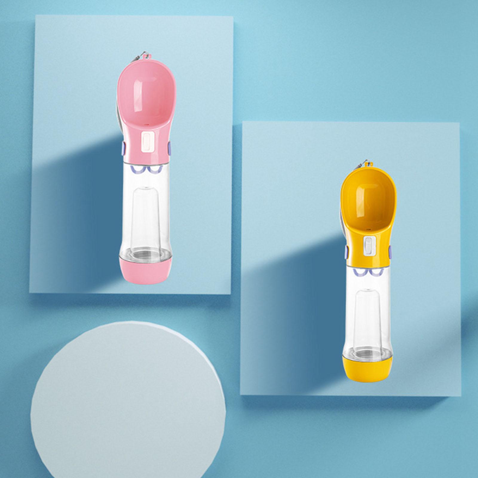 10oz Dog Travel Water Bottle Dog Travel Water Bottle with Food Container for Outdoor Hiking