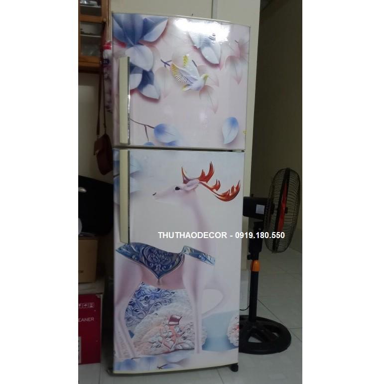 Decal dán tủ lạnh HƯƠU TÀI LỘC
