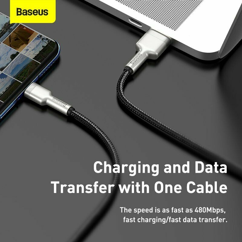 Dây sạc nhanh Baseus 40W Type C, Cáp sạc nhanh Baseus PD 40W Metal Charging Cables USB To Type-C Charger Data Line - Hàng chính hãng