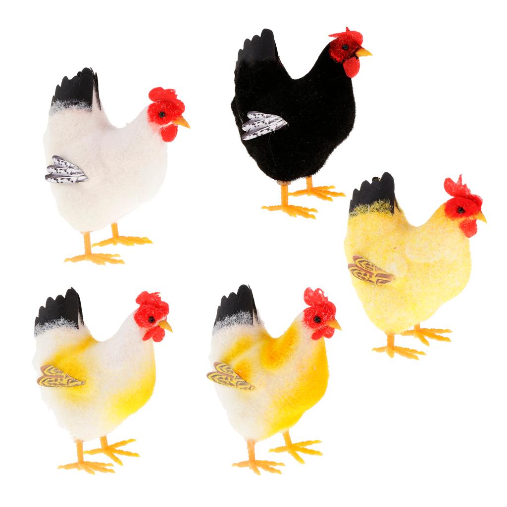 3 Nhân Tạo Xốp Gà Điêu Khắc Hình Ngoài Trời Sân Vườn Sân Trang Trí