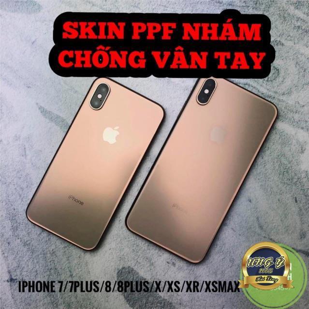 [MẶT TRƯỚC + MẶT LƯNG} Skin dán ppf full viền chống bám vân tay chống xước iphone 7 8 7plus 8plus x xr xs max