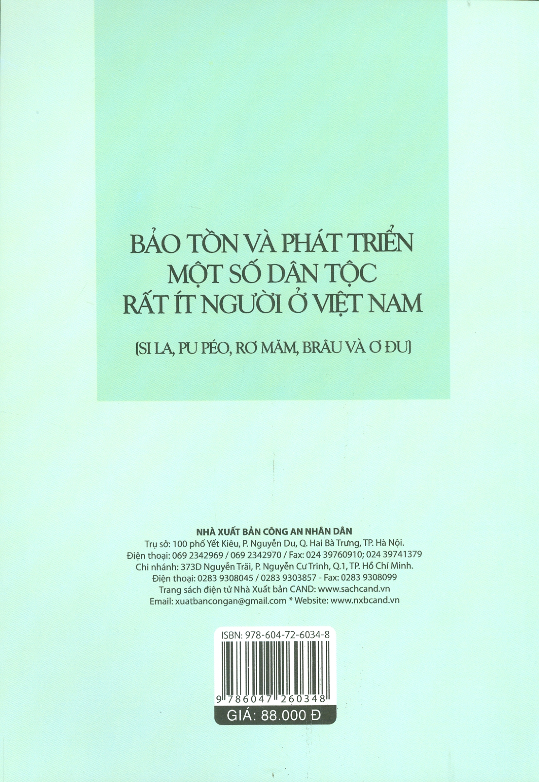 Bảo Tồn Và Phát Triển Một Số Dân Tộc Rất Ít Người Ở Việt Nam (Si La, Pu Péo, Rơ Măm, Brâu Và Ơ Đu)