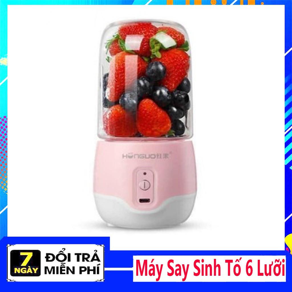 Máy xay sinh tố cầm tay mini sạc pin, Máy say sinh tố cầm tay đa năng mini 300ml