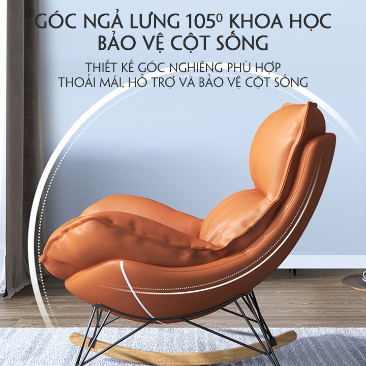 Ghế Sofa da ban công , ghế thư giãn , ghế bập bênh