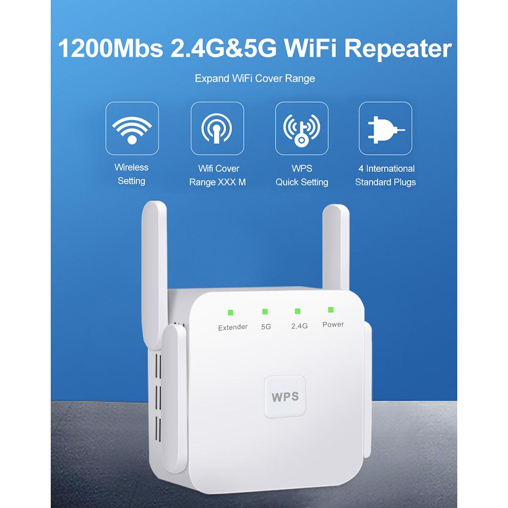 1200Mbps 2.4G 5G Wireless Wifi 4 US Plug