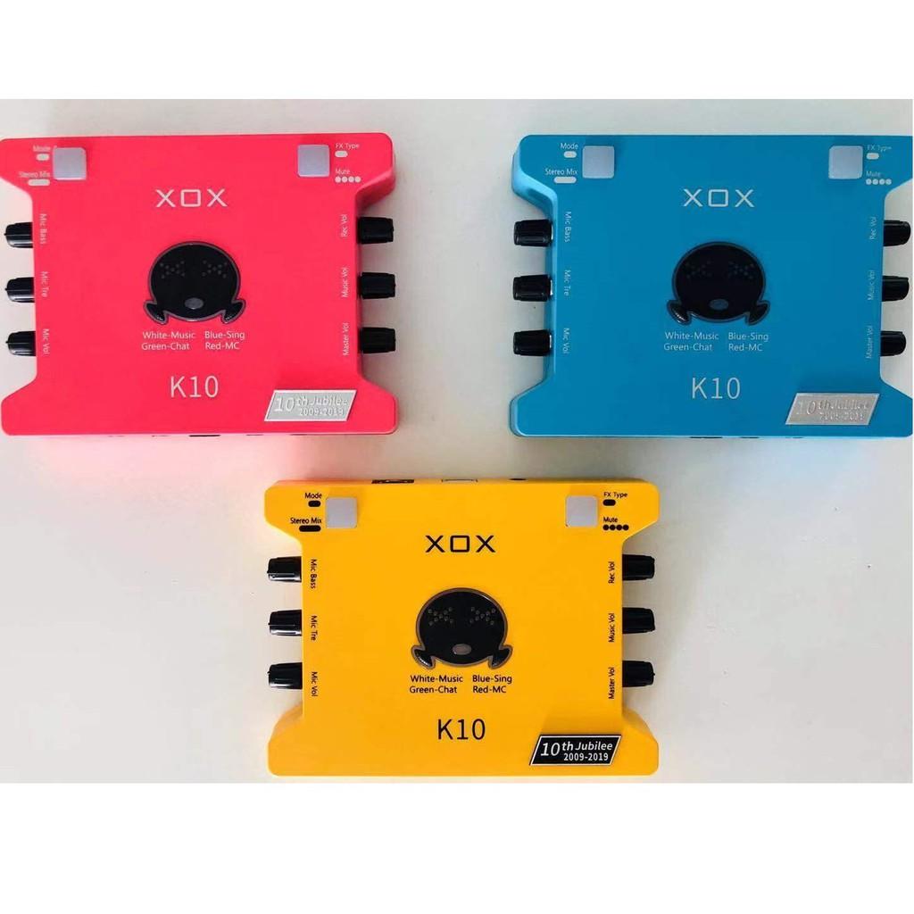 SOUND CARD Thu Âm XOX K10 (10TH) JUBILEE (BẢN KỈ NIỆM 10 NĂM) - Chính hãng phân phối