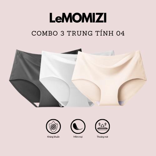 COMBO 3 QUẦN LÓT ĐÚC SU LeMOMIZI THUN LẠNH MÀU TRUNG TÍNH – CO GIÃN 4 CHIỀU – ĐẸP THOÁNG MÁT – GIÁ SỐC