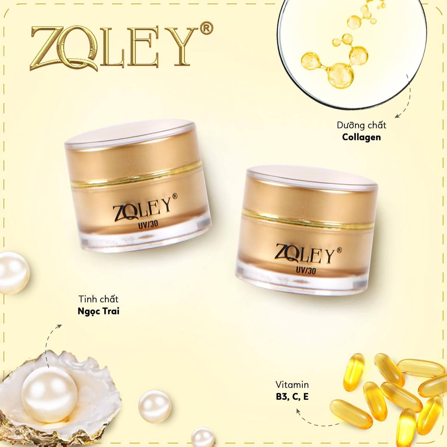 Kem Dưỡng Trắng Da Collagen Ngừa Lão Hóa Zoley 10g