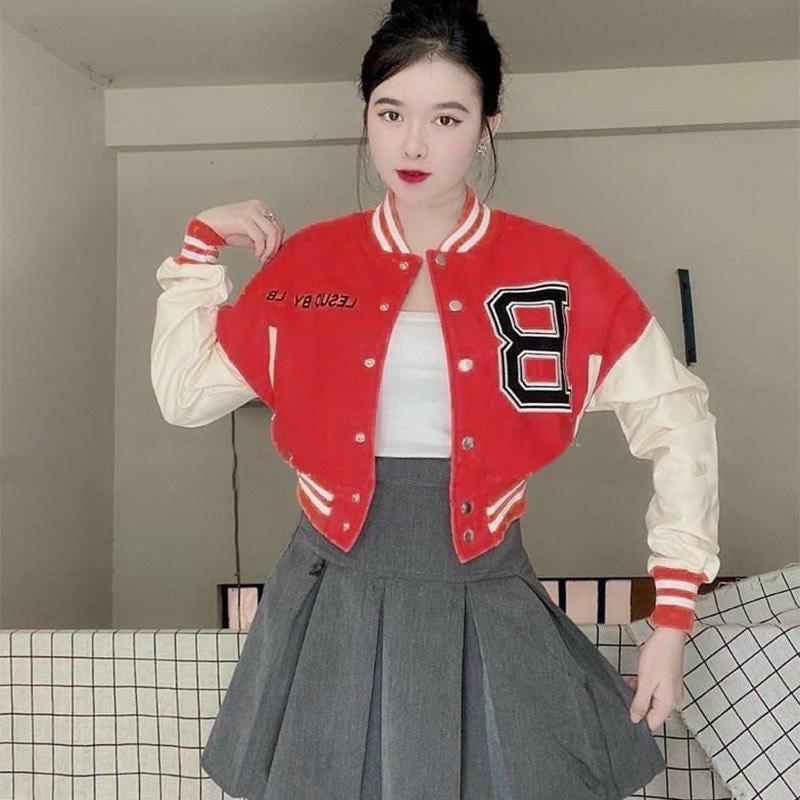 ÁO KHOÁC NỈ BOMBER LOGO B THÊU FORM LỬNG HOT HIT NĂM NĂY