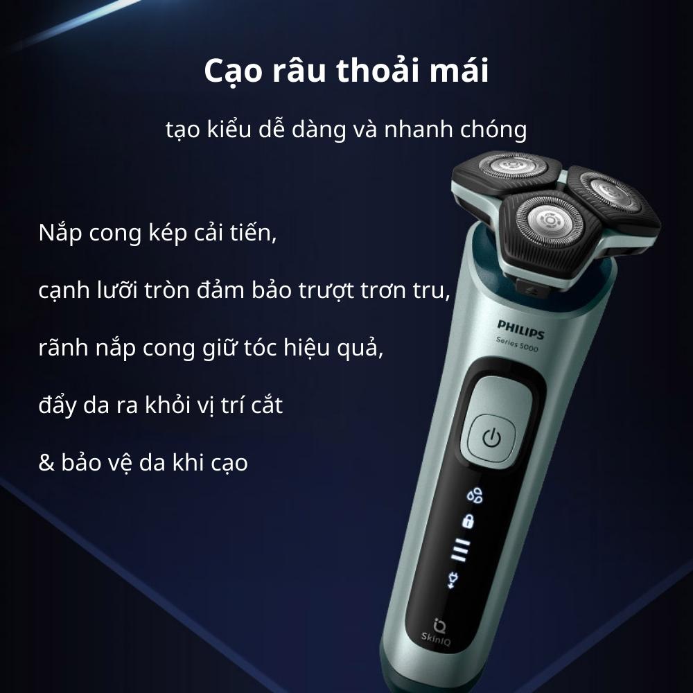 Máy cạo râu Philips SU5799 cạo râu khô và ướt, kèm đầu cắt lông mũi Seri S5000 - Hàng nhập khẩu