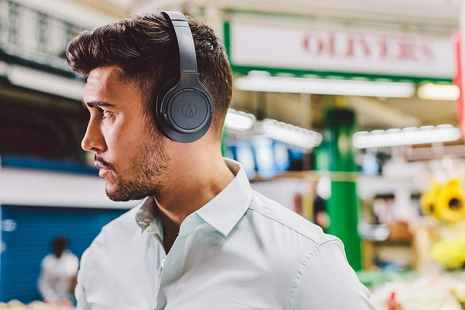 Audio Technica ATH-SR30BT - Tai Nghe "Hi-Res", Bluetooth 5.0, Tích Hợp Micro, Điều Chỉnh Âm Lượng, Thời Gian Sử Dụng 70 Giờ - Hàng Chính Hãng