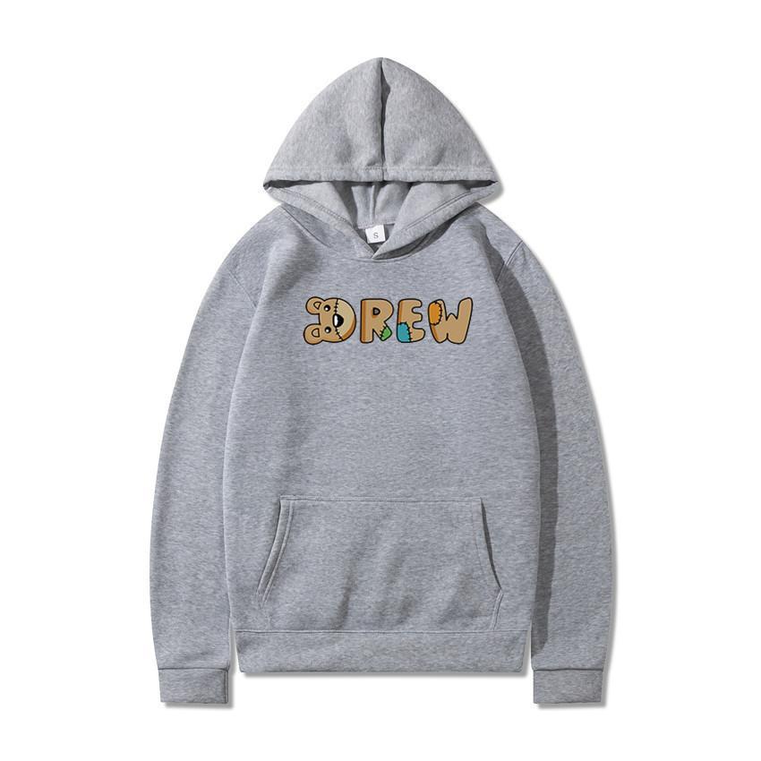 Áo Hoodie nỉ họa tiết DREW ngộ nghĩnh áo thu đông chui đầu Nam Nữ
