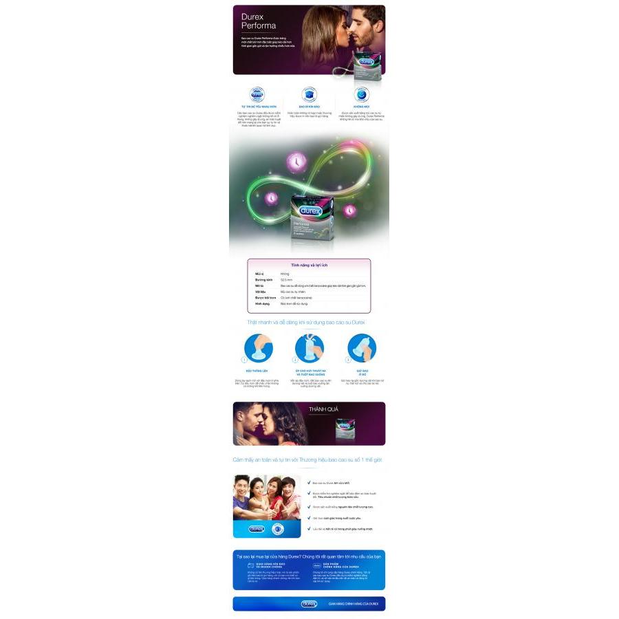 Bộ 3 Hộp Bao Cao Su Durex Performa 3S