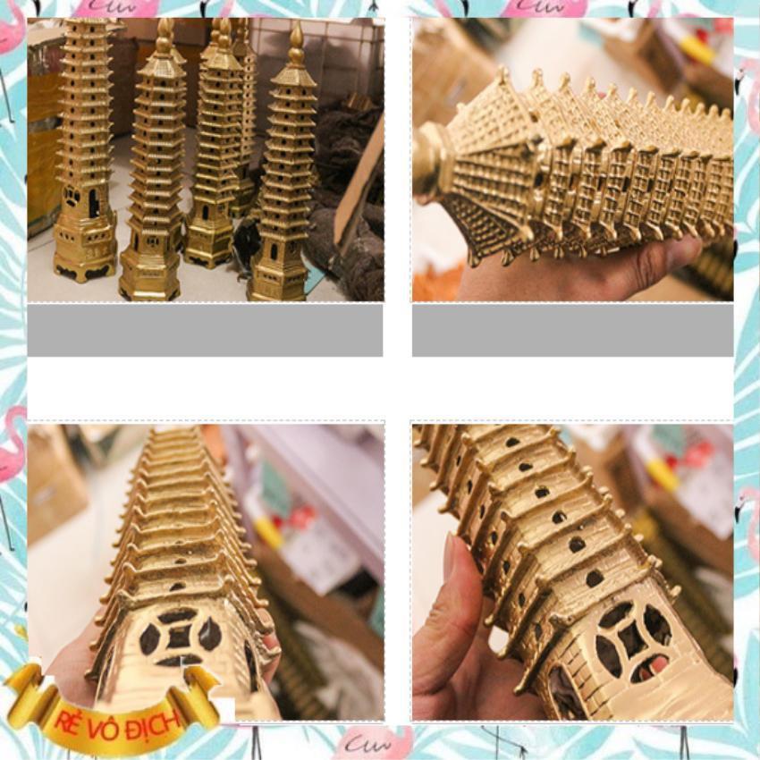 Tháp văn xương ️️ Tháp văn xương bằng đồng 9 tầng cao 17.5cm + 1 khăn lau đa năng- 206571206275