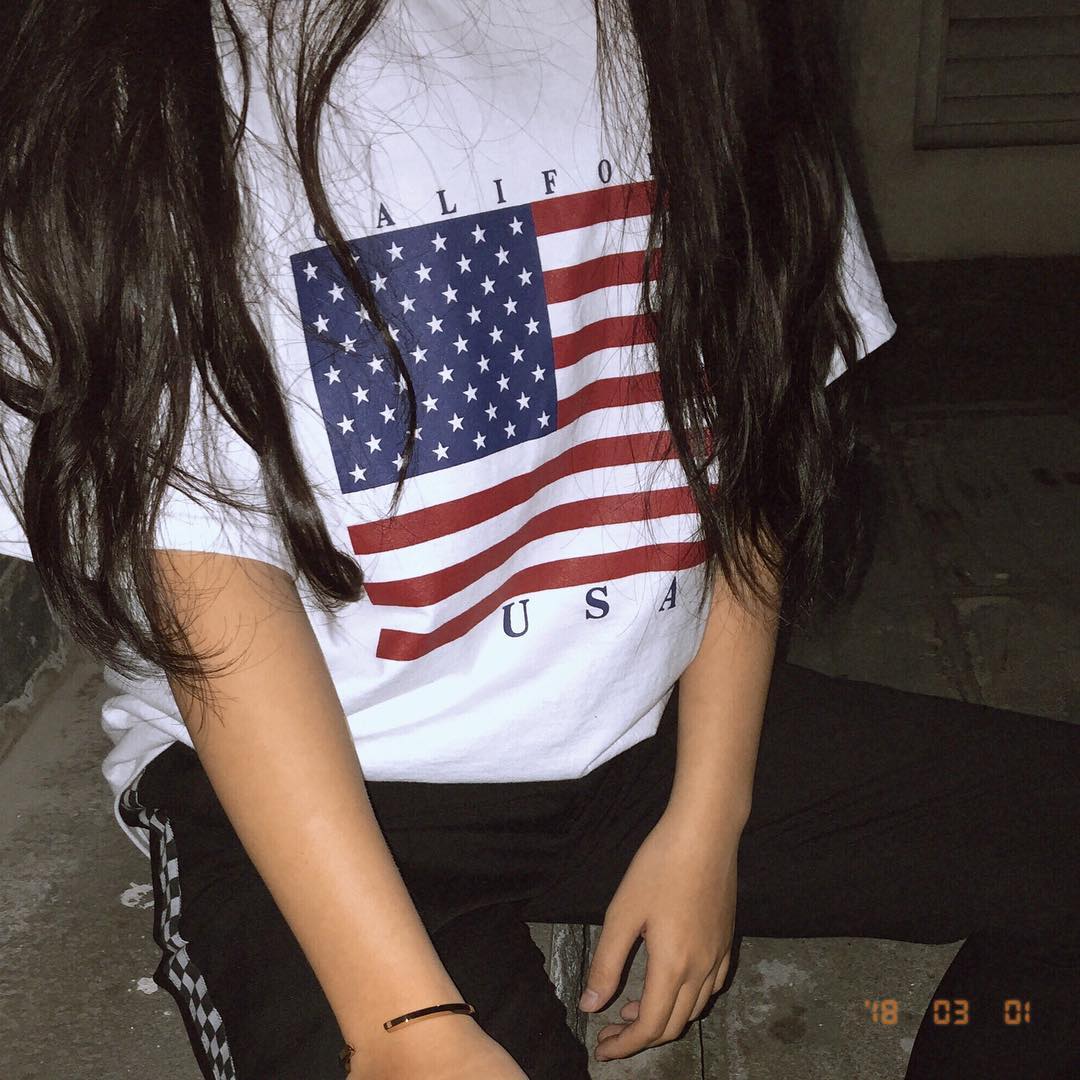 Áo Thun Cờ Mỹ thiết kế - American Flag T-Shirt - Áo Unisex Nam/Nữ 100% tagless cotton