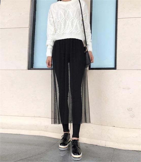 Chân váy voan dùng để phối với đầm hoặc quần short Yura Store CVV090