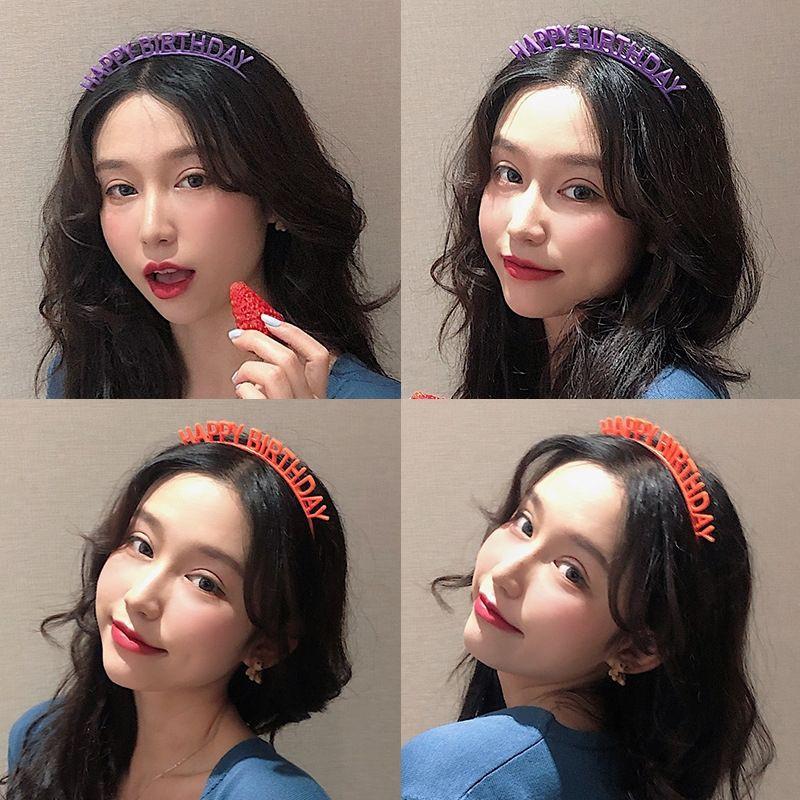 Băng đô nhựa happybirthday cực xinh