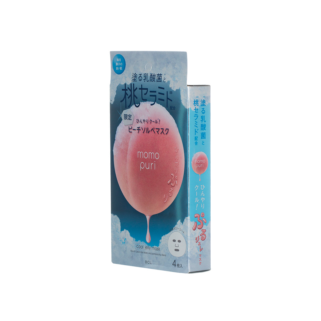 Mặt Nạ Dưỡng Ẩm Hương Đào Tươi Mát Momopuri Jelly Mask Cool (4 Miếng)