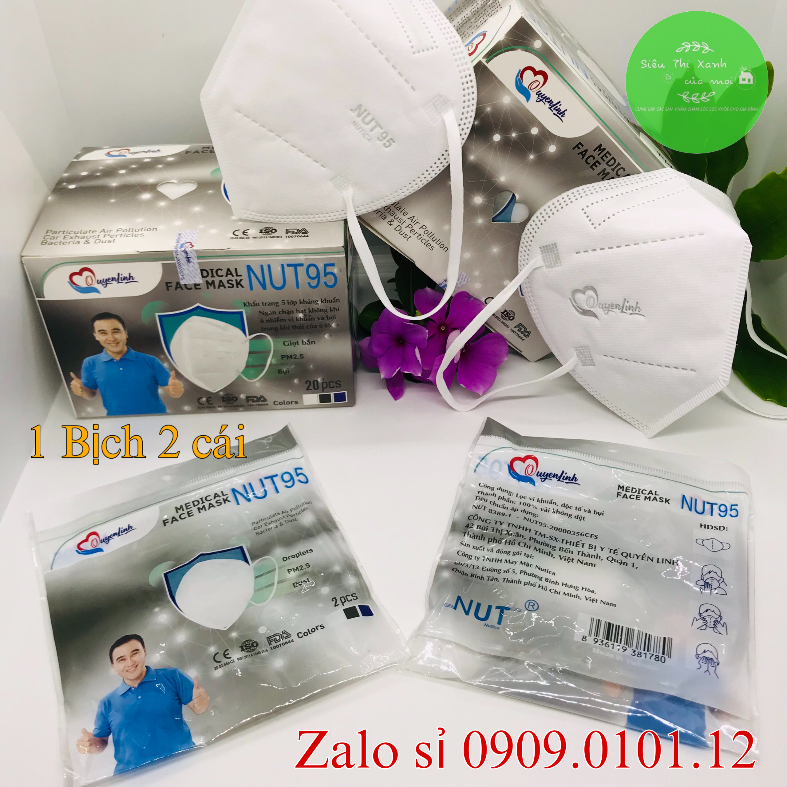 Khẩu trang n95 Nut chính hãng, kn95 5 lớp kháng khuẩn cao cấp hộp 20 cái