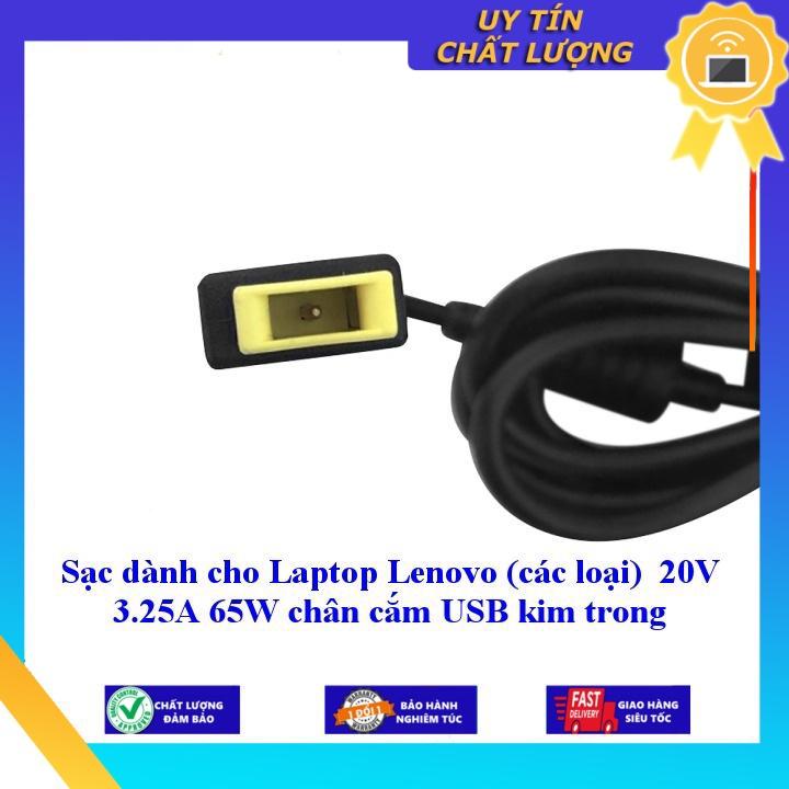 Sạc dùng cho Laptop Lenovo (các loại) 20V 3.25A 65W chân cắm USB kim trong - Hàng Nhập Khẩu New Seal