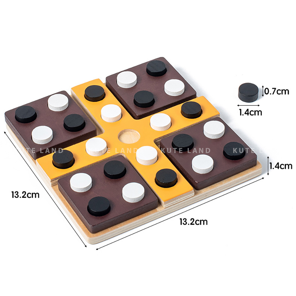 Bộ Trò Chơi Cờ Connect Four Bản Tứ Cạnh Xoay 360 Độ Sáng Tạo Thử Thách IQ Đối Kháng 2 Vs 2 Trí Tuệ Board Game