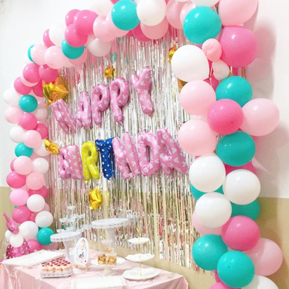 Combo trang trí sinh nhật HAPPY BIRTHDAY + 50 bóng bai giá rẻ tặng đủ đồ phụ kiện cho bé trai, gái và người lớn
