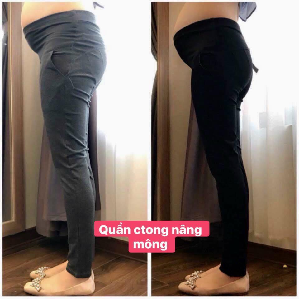 Quần bầu công sở loại 1️Quần bầu nâng mông dài có chun chỉnh.