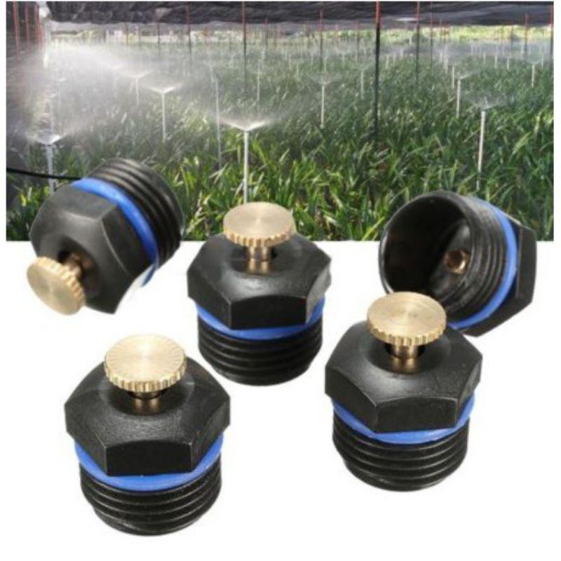 Béc tưới cây bằng đồng nguyên chất 360độ hình cánh quạt chỉnh bán kính lên tới 6-8 mét , tưới cây