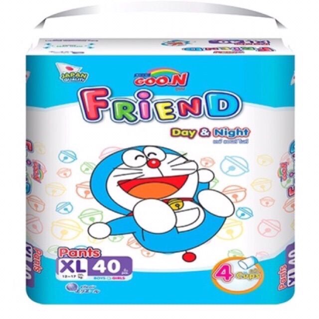 Tã Quần GOON Friend XL40 [Tặng 5 miếng cùng loại] Mẫu Mới