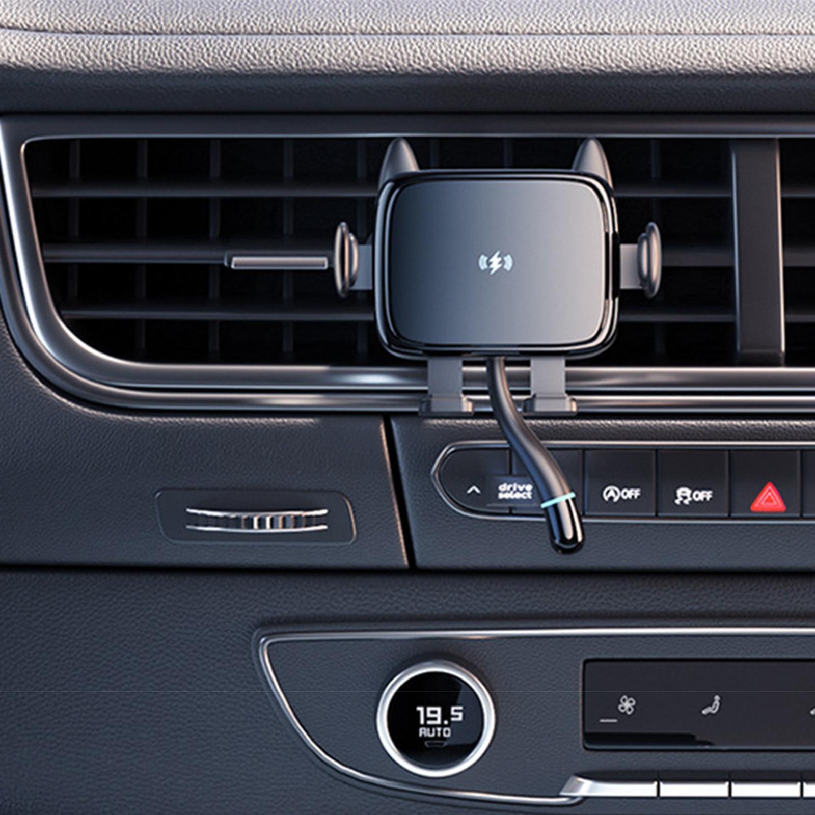 Cat Shape Wireless Car Charger Air Vent Mount Smartphone Holder