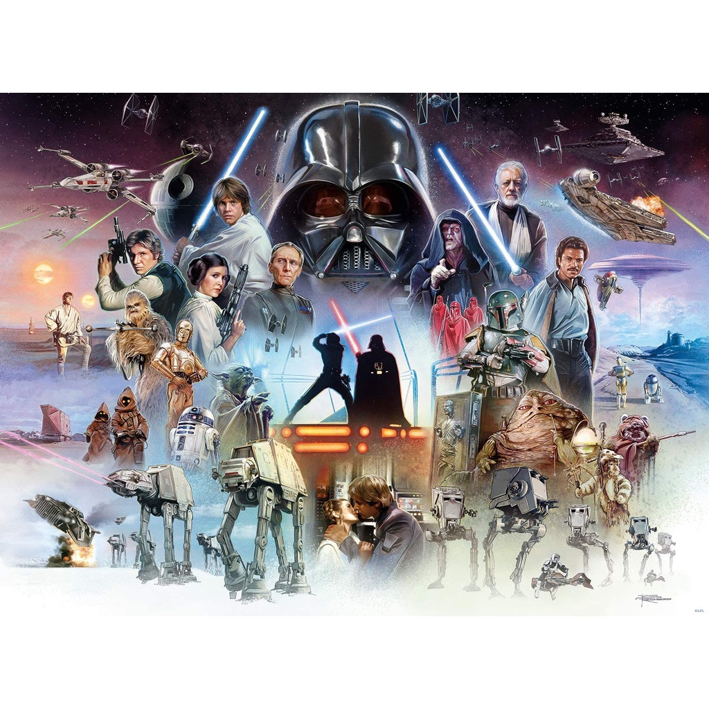 Tranh Ghép Hình 1000 Mảnh Phong Cảnh, Hoạt Hình, Josephine Wall, Jigsaw Puzzle Star Wars Pcs