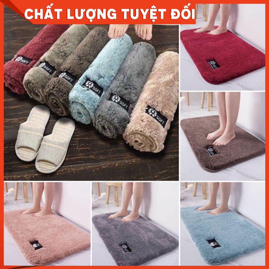 THẢM TRẢI SÀN NHÀ LAU CHÂN SIÊU THẤM HÚT NƯỚC SOFT 50*80CM, NHIỀU MÀU PHÙ HỢP VỚI MỌI KHÔNG GIAN PHÒNG KHÁCH, PHÒNG NGỦ, NHÀ BẾP,... MANG TÍNH THẨM MỸ CAO