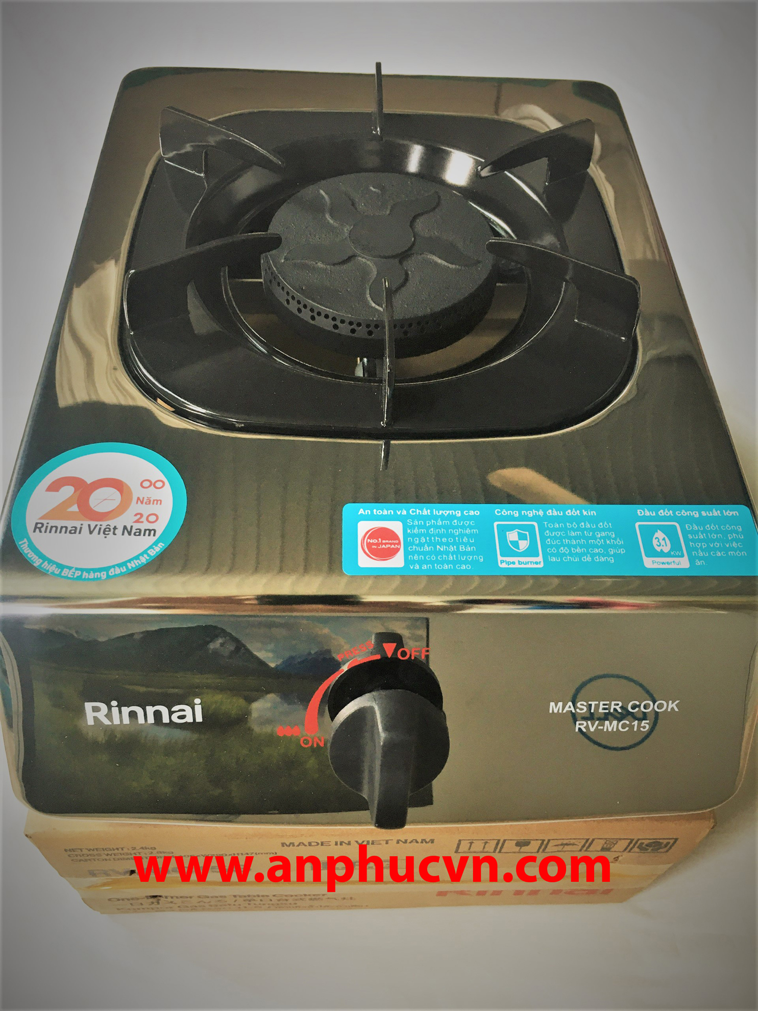 Bếp gas ĐƠN Rinnai RV-MC15S - HÀNG CHÍNH HÃNG RINNAI