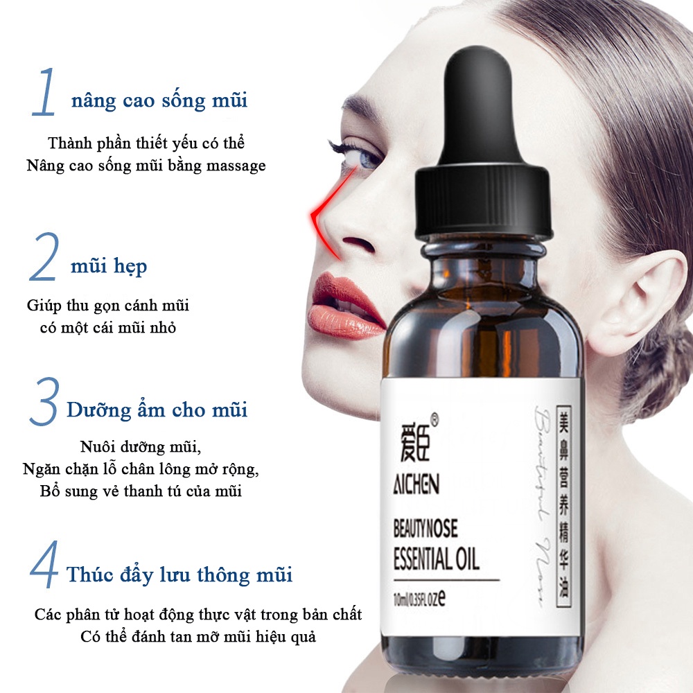 Serum Tinh dầu nâng cao mũi 10ml giúp thon gọn săn chắc tạo dáng mũi tăng chiều cao sống mũi hiệu quả loại tốt