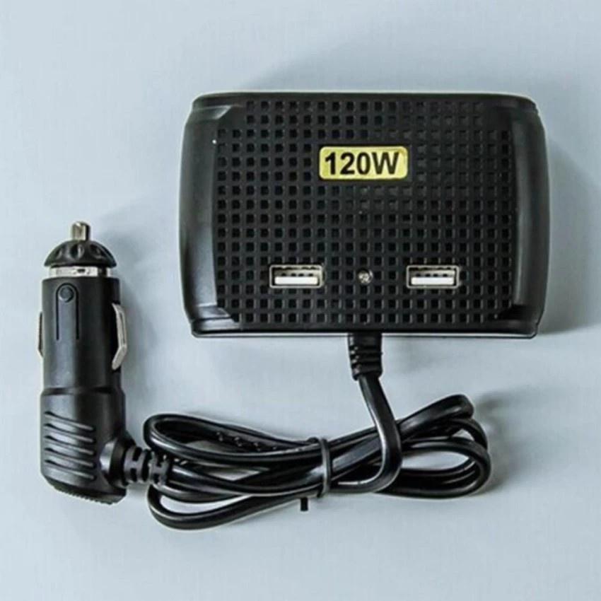 Bộ Chia Cổng Sạc Ôtô đa năng 3 cổng tích hợp 2 USB Cao Cấp WT-D23