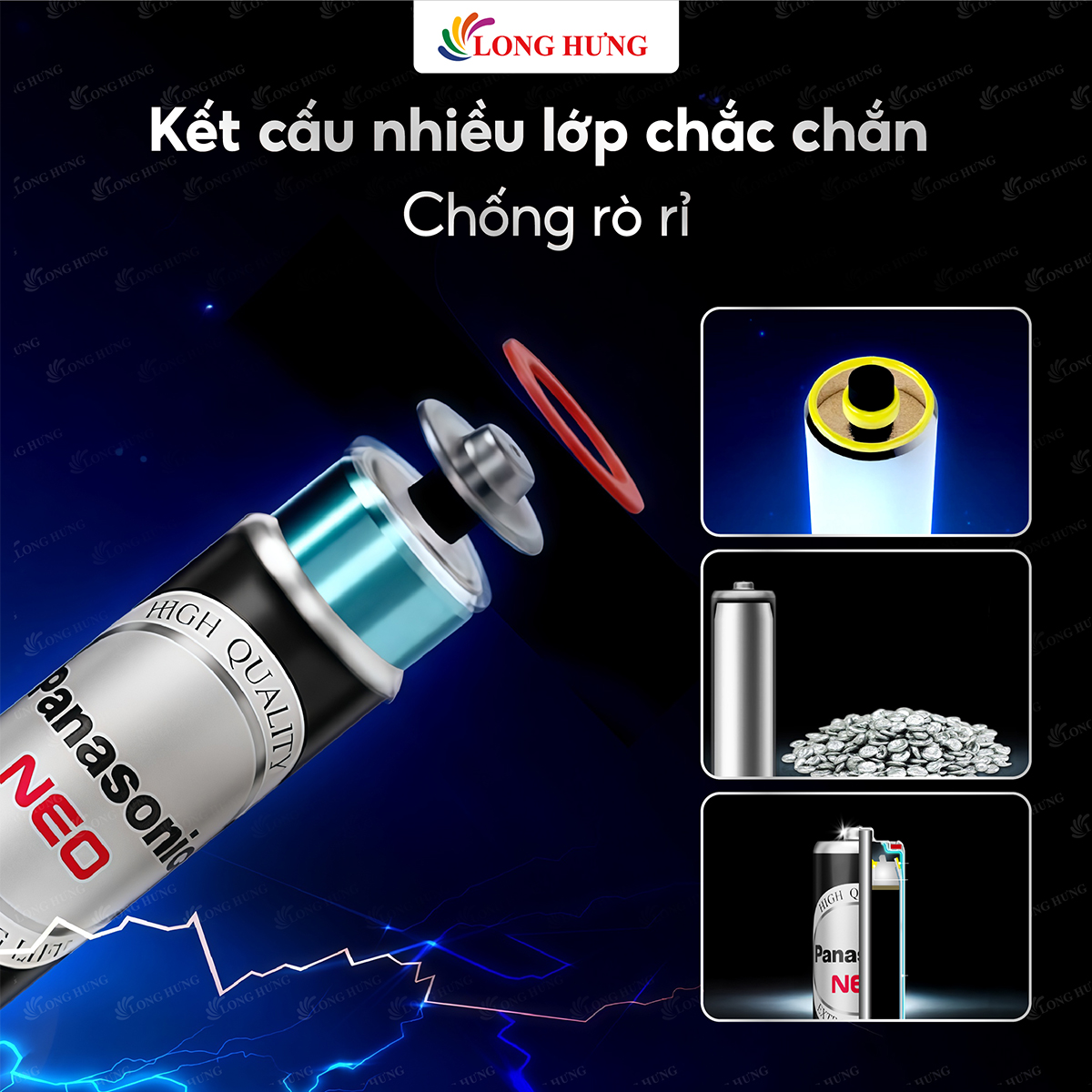 Hộp Pin than đen Panasonic AA R6NT/4SB (40 viên) - Hàng chính hãng