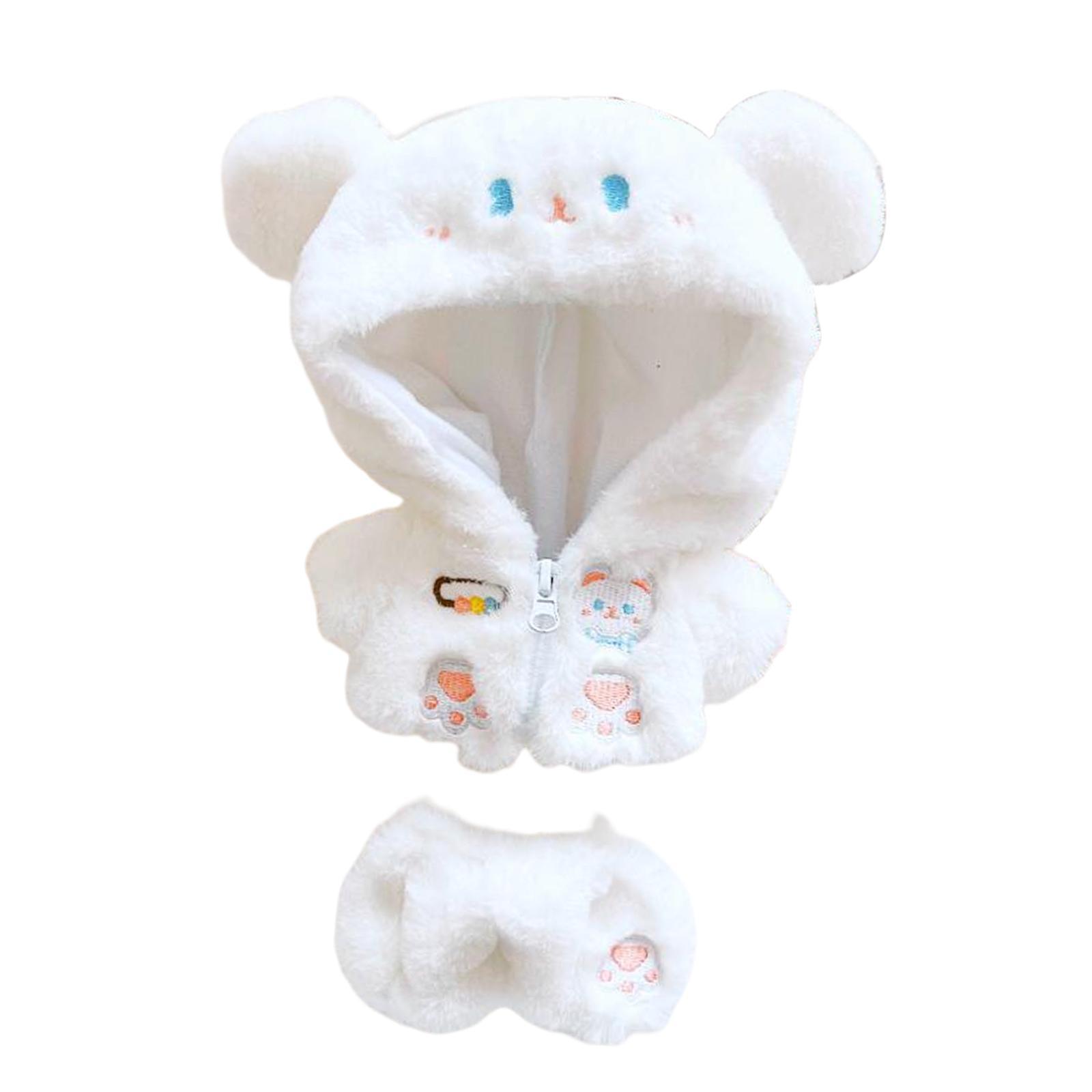 7.8 inch Doll Dress up Zipper Coat Pants Set Doll Changing Clothes, Fashion Doll Plush Clothes for Doll