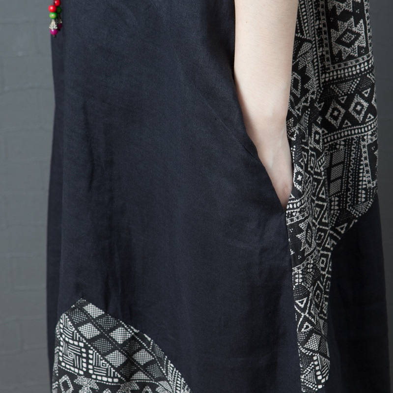 Đầm Maxi suông dài form rộng, đầm đũi mát thời trang hè nữ trung niên ARCTIC HUNTER AH165