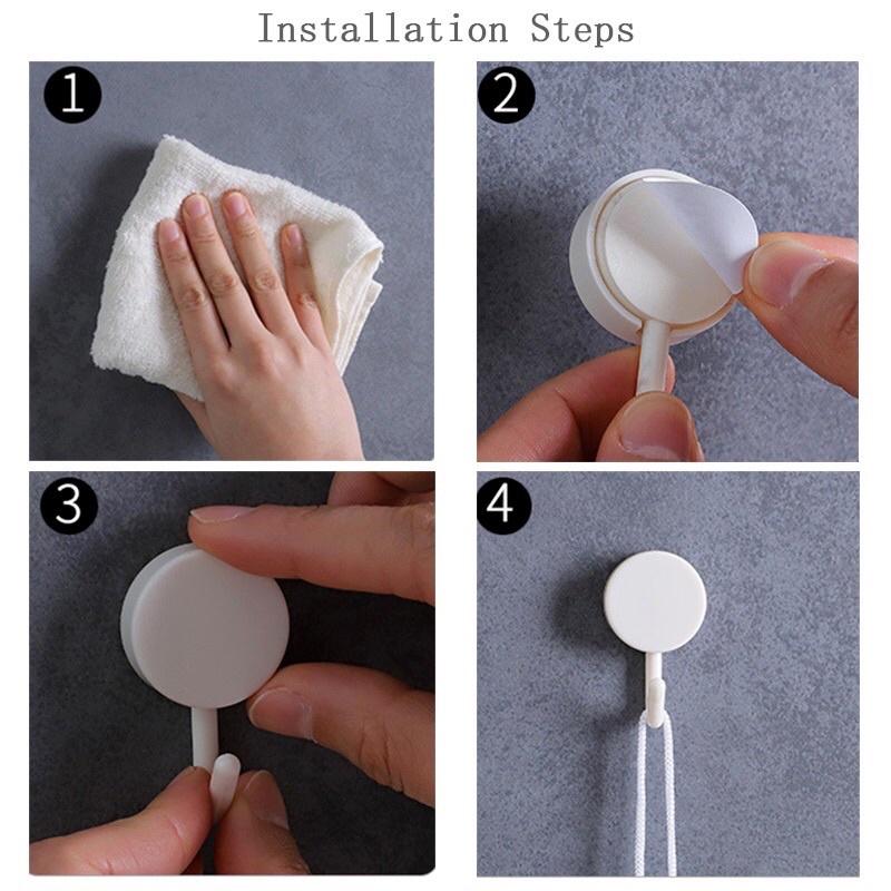 Sét 10 Móc Treo Đồ Dán Tường Không Cần Khoan Kiểu Dáng Bắc Âu