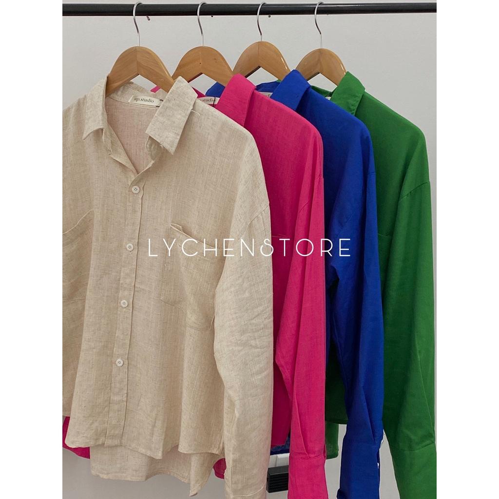 Color linen shirt