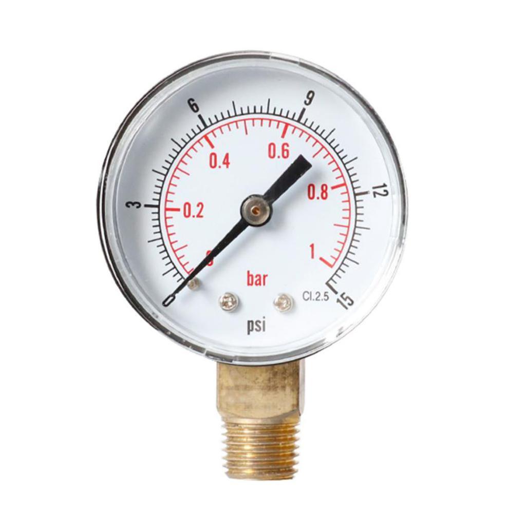 0-15psi Pressure Gauge Mini-Dial Air Compressor Meter Hydraulic Pressure Gauge TS-Y504